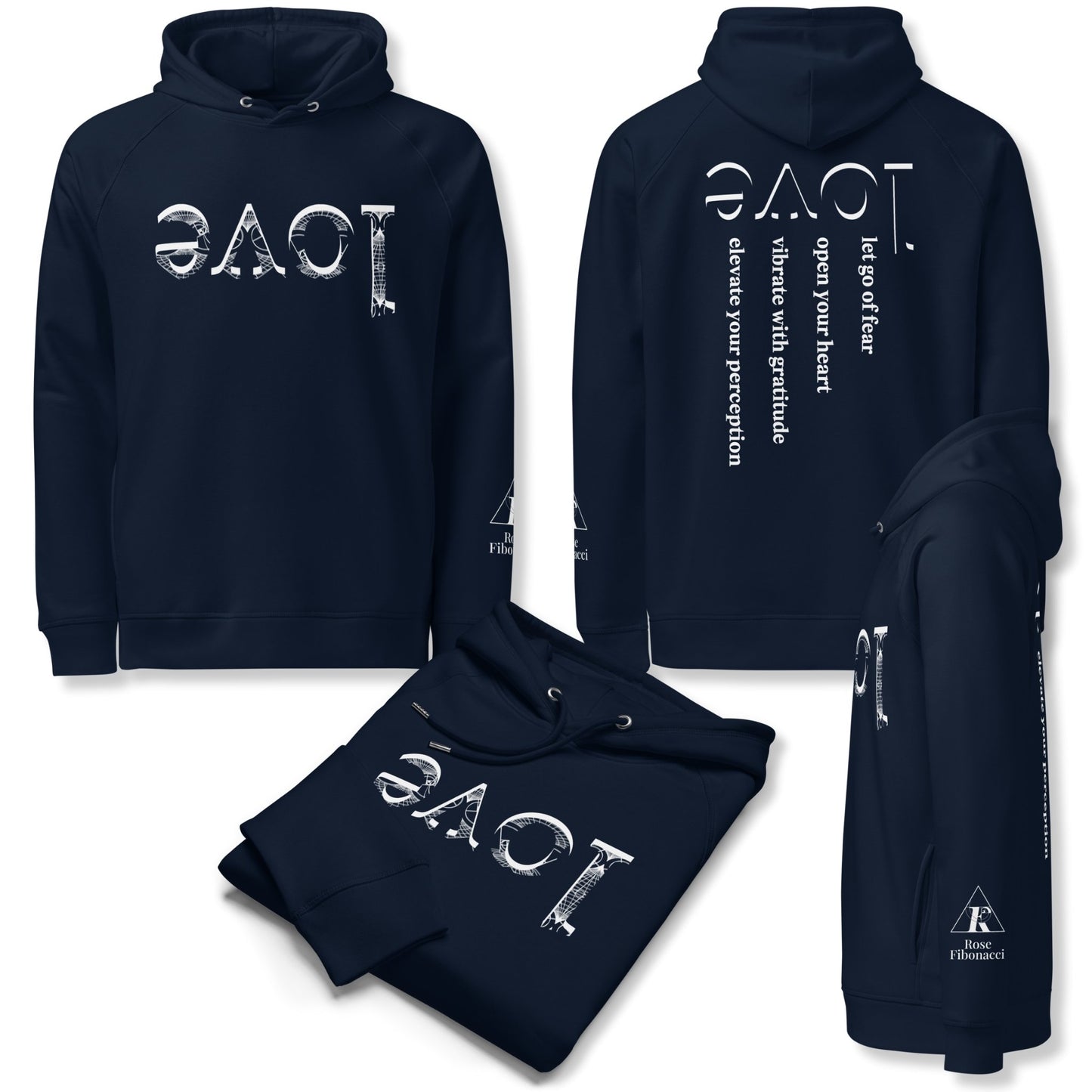 Mirrored Love Hoodie - Black / Navy