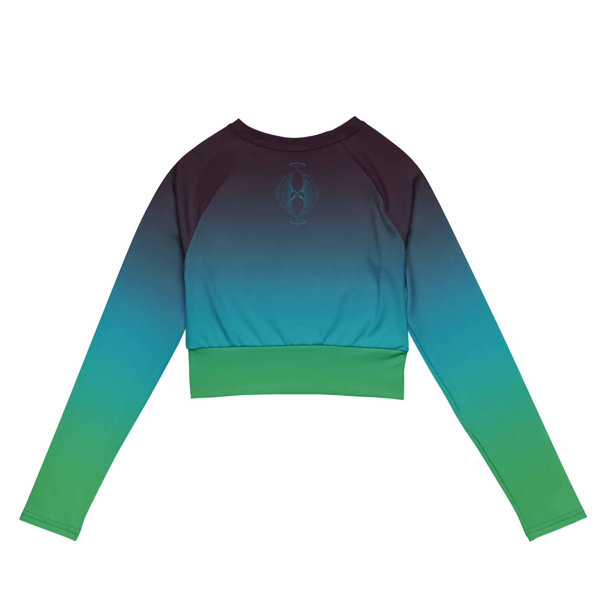 Geometric crop top back with Rose Fibonacci Designs Logo