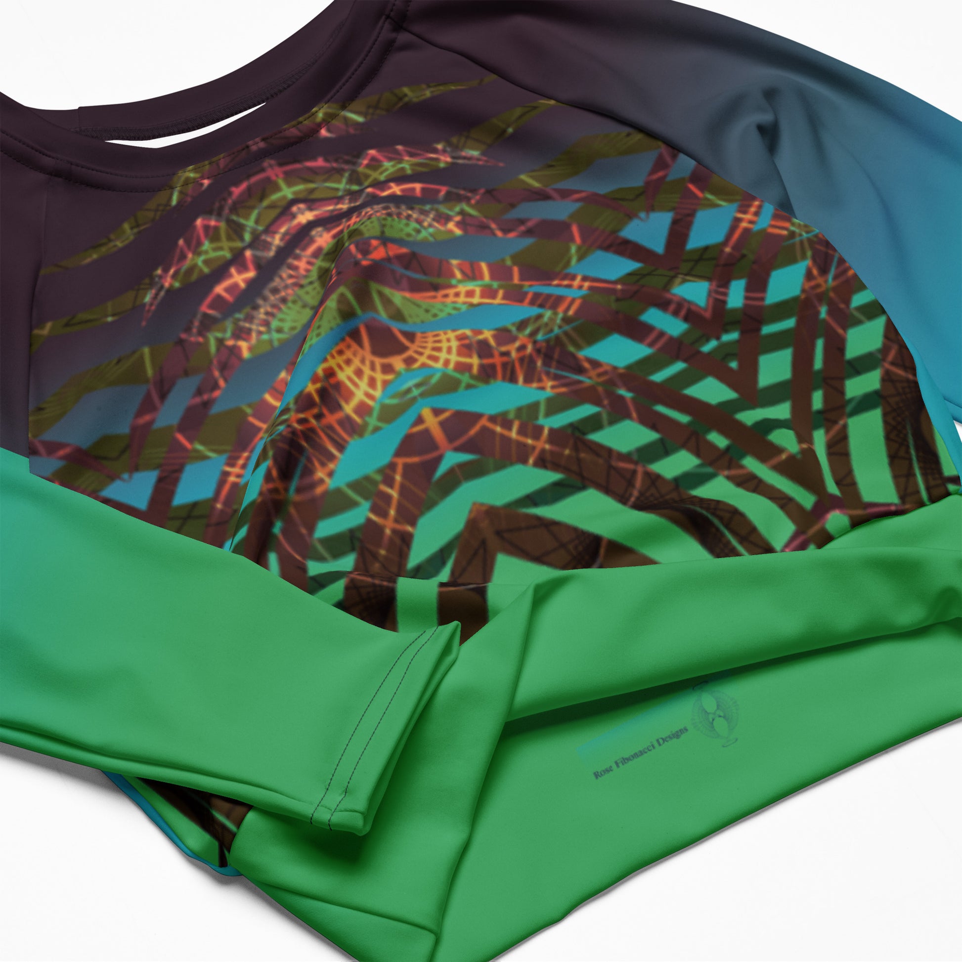 Geometric crop top close up