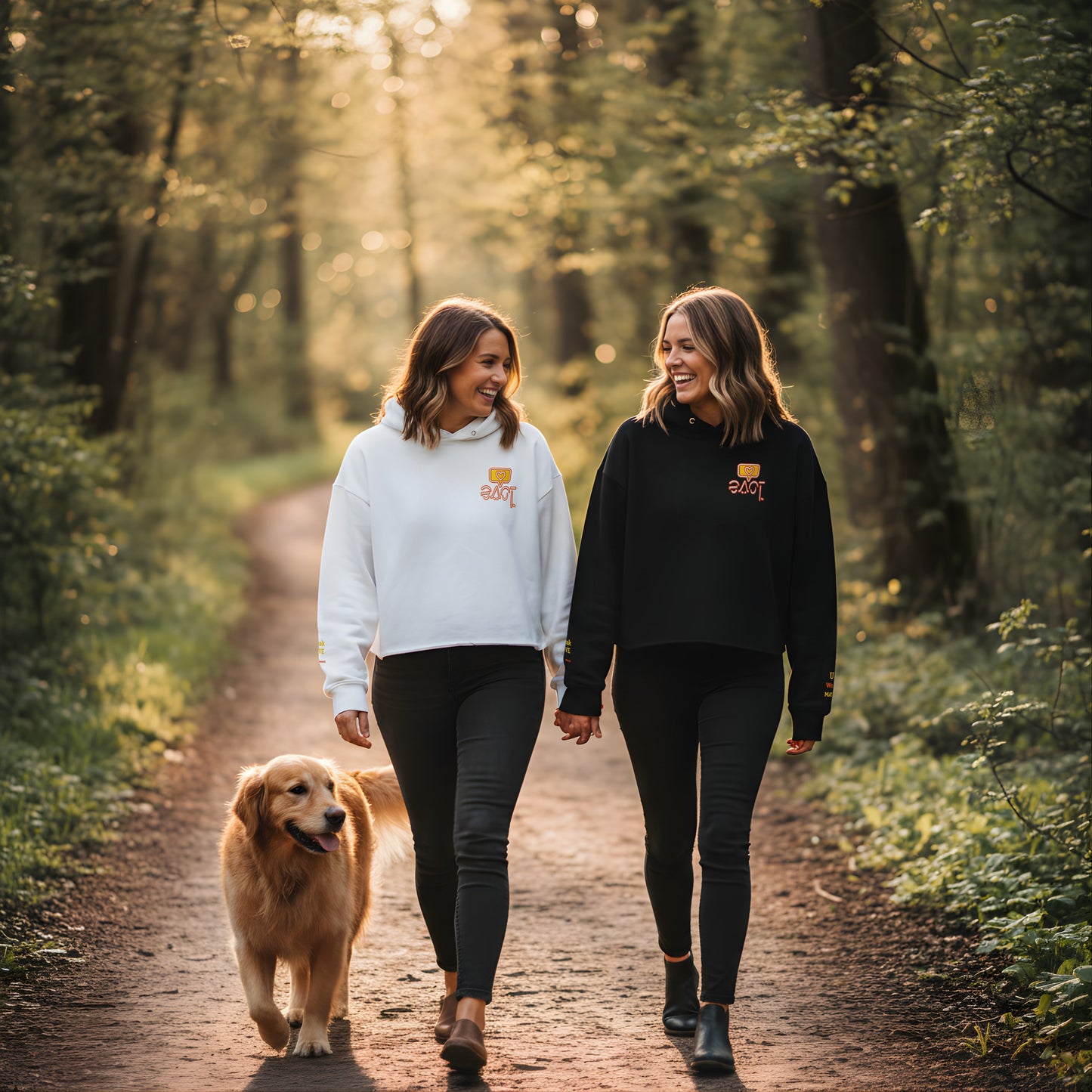 Love Embroidered Woman's Hoodie