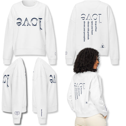 Women’s Love Crewneck - White / Grey
