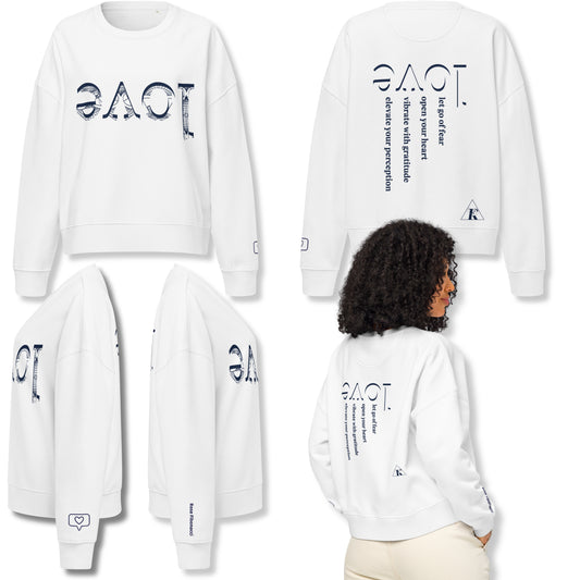 Women’s Love Crewneck - White / Grey