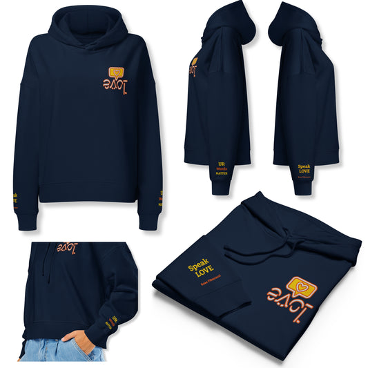 Love Embroidered Woman's Hoodie