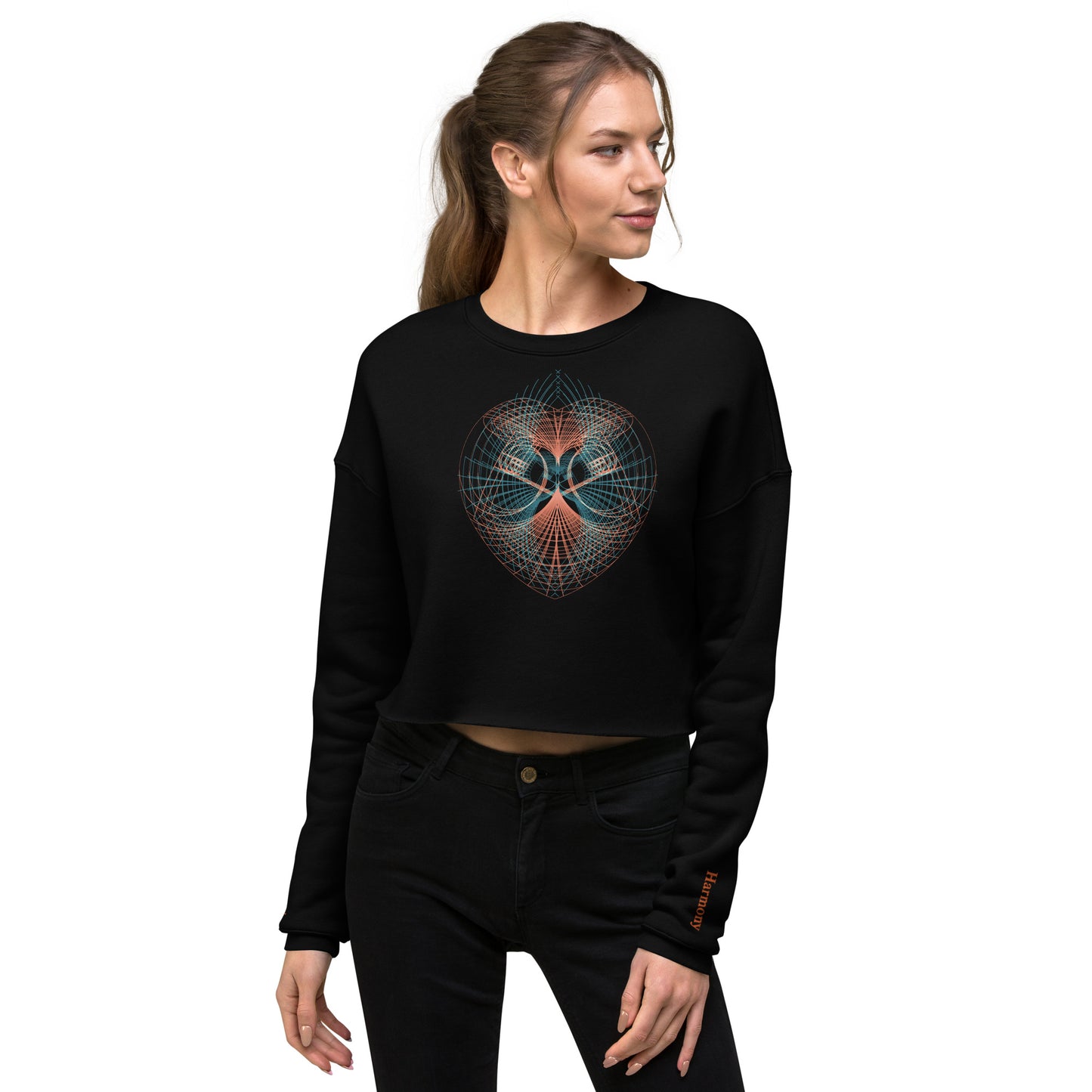 Find Harmony in Your Heart - Sacred Geometry Crop Sweatshirt