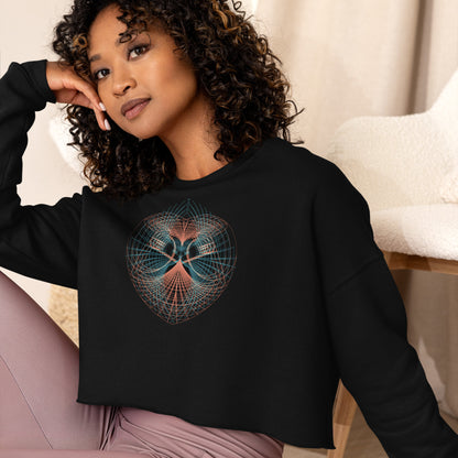 Find Harmony in Your Heart - Sacred Geometry Crop Sweatshirt
