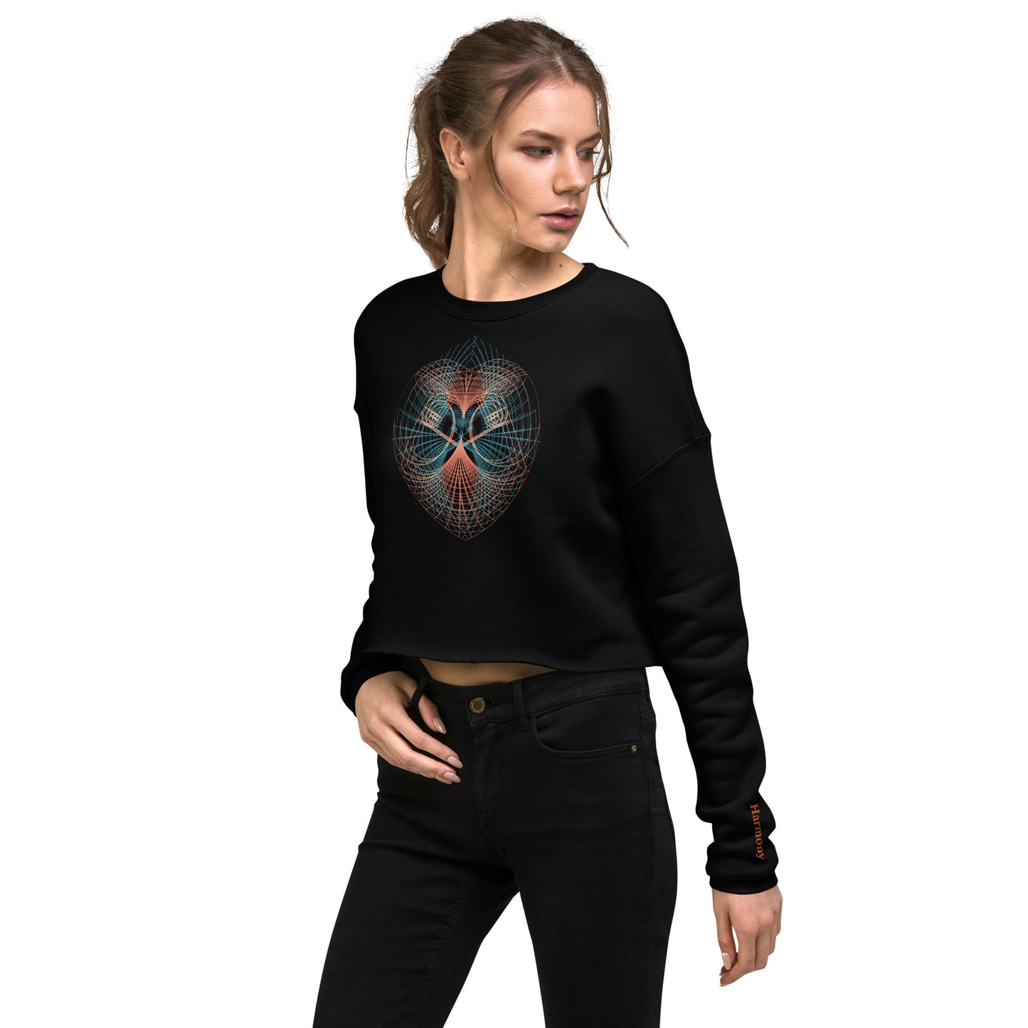 Find Harmony in Your Heart - Sacred Geometry Crop Sweatshirt