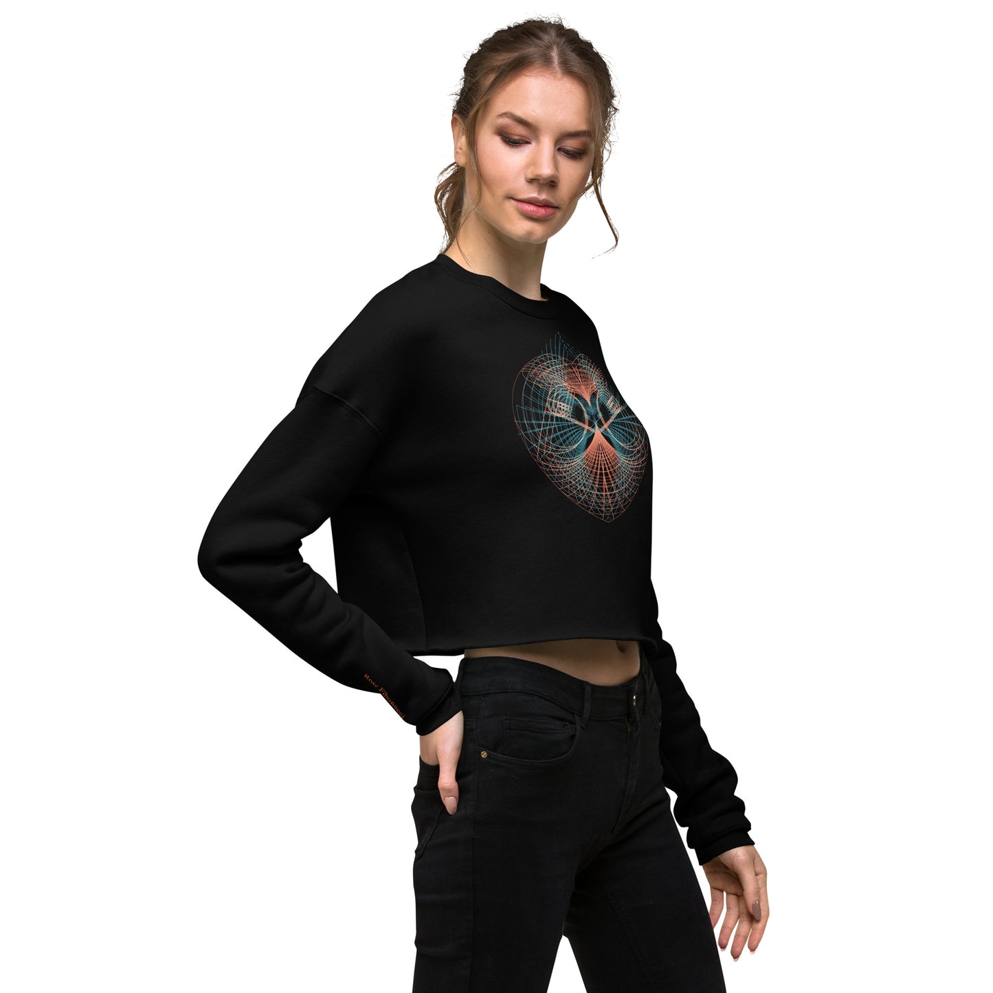 Find Harmony in Your Heart - Sacred Geometry Crop Sweatshirt