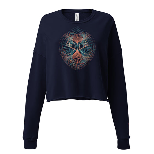 Find Harmony in Your Heart - Sacred Geometry Crop Sweatshirt